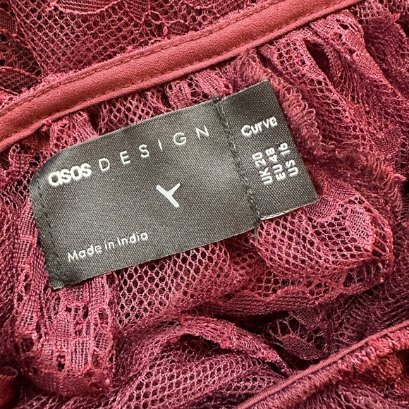 ASOS Curve Burgundy Lace Dress - Picture 5 of 5